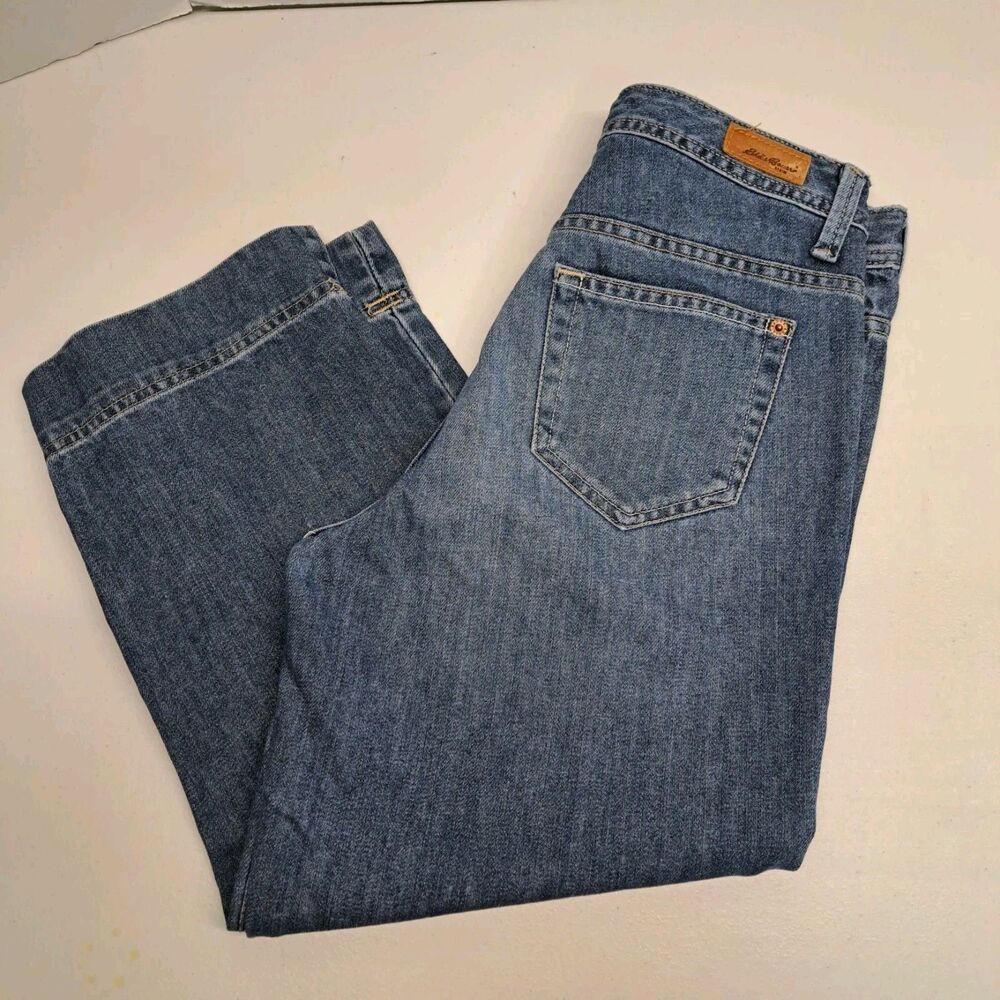 Eddie Bauer Women's Size 4 100% Cotton Blue Capri Jeans